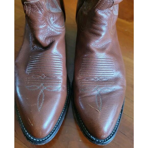 Vintage Tony Lama Brown Western Cowboy Boots Men’s Size 10.5 D main image 5